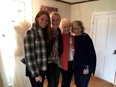 From left, sisters Reilly Carey and Katie Nivard, their grandmother Mary Ann Keyes, and mom Kelly Carey. The younger women have drifted away from the church their grandmother still loves.
