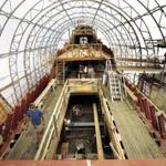 The Mayflower II, the 60-year-old replica of the Pilgrim ship, is undergoing a bow-to-stern overhaul.
