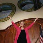 US Senator Elizabeth Warren spoke at a town hall meeing in Holyoke on Saturday.