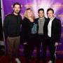 BOSTON, MA - OCTOBER 01: Gwilym Lee, Angie C from WZLX, Rami Malek and Joseph Mazzello attend the Boston red carpet screening of 'Bohemian Rhapsody,' the film about the rock band Queen and its lead singer Freddie Mercury, at AMC Boston Common on October 1, 2018 in Boston, Massachusetts. (Photo by Paul Marotta/Getty Images for 20th Century Fox)