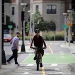 Bicycle-only traffic lights and a protected bike lane can now be found on Causeway Street. 