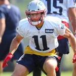 Foxborough-7/27/2018 The Patriots held their second day of training camp at the Gillette Stadium facility. Julian Edelman runs in a drill. Photo by John Tlumacki/Globe Staff(sports)