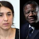 Nadia Murad (left) and Denis Mukwege (right) won the 2018 Nobel Peace Prize.