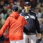 The Red Sox and Yankees managers met to shake hands in Game One on Friday.
