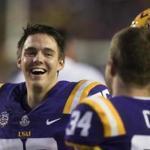 Cole Tracy is a graduate transfer student from Assumption College playing for LSU.