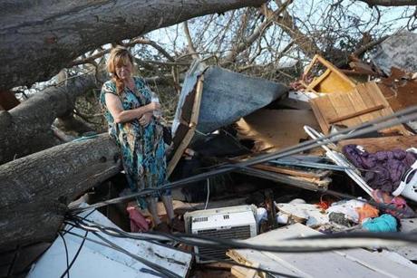 Storm damage is seen after Hurricane Michael in Panama City, Florida, on Wednesday. 
