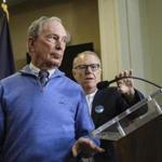 Michael Bloomberg was at a rally in Nashua on Saturday.