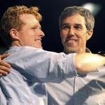 Representatives Joseph P. Kennedy III and Beto O?Rourke embraced Saturday in McAllen, Texas. O?Rourke is running for the US Senate seat held by Ted Cruz.