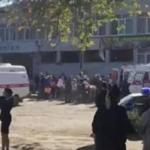 Emergency responders loaded an injured person into an ambulance in Kerch, Crimea, Wednesday.  