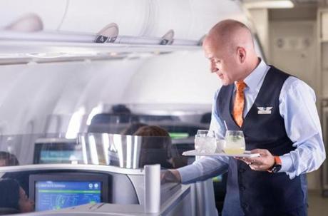 JetBlue?s Mint passengers get extra-long lie-flat seats with massage functions, artisanal, small plate menu options from well-known restaurants, top-drawer spirits and wines, and one of the largest libraries of free in-flight entertainment. 
