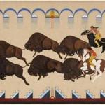 Buffalo Hunt, Velino Shije Herrera (Ma-Pi-We) (Native American (Zia), ?1902Ð1973) before 1928 Opaque and transparent watercolor on paper * Gift of the Estate of David Rockefeller from the Collection of David and Peggy Rockefeller * Photograph © Museum of Fine Arts, Boston mfarockefeller 