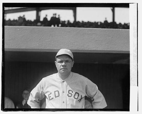 A young Babe Ruth during his Red Sox days.
