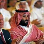 Saudi Crown Prince, Mohammed bin Salman, right, and Jordan's King Abdullah II, applauded at the Future Investment Initiative conference, in Riyadh, Saudi Arabia, Tuesday. 