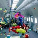 A scene from OK Go?s ?Upside Down and Inside Out? video.