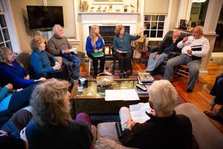 Members of the cultural exchange project Hands Across the Hills in Leverett reflected on the one-year anniversary of getting together with residents from Kentucky to talk about their similarities and difference. 
