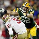 GREEN BAY, WI - OCTOBER 15: Clay Matthews #52 of the Green Bay Packers sacks C.J. Beathard #3 of the San Francisco 49ers in the fourth quarter at Lambeau Field on October 15, 2018 in Green Bay, Wisconsin. (Photo by Dylan Buell/Getty Images)