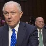 (FILES) In this file photo taken on October 18, 2017 US Attorney General Jeff Sessions arrives to testify as as Matthew G. Whitaker (R), Chief of Staff to Attorney General Jeff Sessions smiles during a Senate Judiciary Committee hearing on Capitol Hill in Washington, DC. - US attorney general Jeff Sessions said he is resigning at Trump's request on November 7, 2018. Matthew G. Whitaker will be the new Acting Attorney General. (Photo by Saul LOEB / AFP)SAUL LOEB/AFP/Getty Images