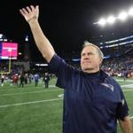 Foxborough MA 11/04/18 New England Patriots Bill Belichick waves to the stands after they defeated the Green Bay Packers 31-17 at Gillette Stadium. (photo by Matthew J. Lee/Globe staff) topic: 05GlobeLive reporter: 