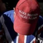 Chris, a supporter of far-right activist Tommy Robinson, wore a Make Britain Great Again cap at a rally.