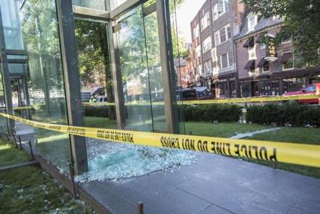 The New England Holocaust Memorial in Boston was vandalized twice in 2017.
