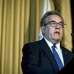 FILE -- Andrew Wheeler, acting administrator of the Environmental Protection Agency, speaks in Washington on July 11, 2018. President Donald Trump on Friday, Nov. 16, 2018, said he intends to nominate Wheeler to be the permanent administrator of the EPA. (Pete Marovich/The New York Times)