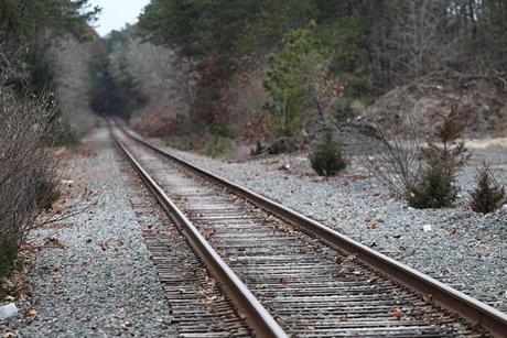 Melissa Gaudette, 33, and Edwin Benitez-Figueroa, 36, died Saturday when they were hit by a Christmas-themed train near this spot in Wareham.
