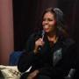 Michelle Obama chats with the audience at the Capitol One Arena in Washington, D.C., on her ?Becoming? book tour. The former first lady appears in Boston at the TD Garden Saturday night. 
