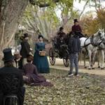 ONE TIME USE ONLY FOR 02NAMES - The Arnold Arboretum at Harvard University is transformed for a day during the filming of The Little Women. Extras appear on set with horses and carriages. (Stephanie Mitchell/Harvard Staff Photographer) MUST CREDIT ONE TIME USE ONLY