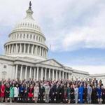 Incoming freshmen members of the House of Representatives from both parties took a group photo outside the Capitol this month.