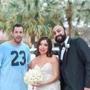 *CAN ONLY USE IN 28NAMESSANDLER* - Adam Sandler poses with newlyweds Tatiana and Karan Shah. (Palm Beach Photography, Inc.) *MUST CREDIT. CAN ONLY USE IN 28NAMESSANDLER*