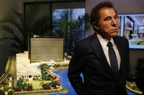 Medford, MA - 3/15/2016 - Steve Wynn speaks to reporters about a planned casino in Everett during a press conference in Medford, MA March 15, 2016. Jessica Rinaldi/Globe Staff Topic: 16wynn Reporter: 

