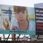 The Physicians Committee for Responsible Medicine, based in Washington, D.C., paid for two large billboards that went up this week near Logan Airport.