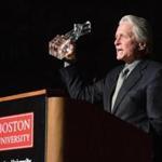 Academy Award-winning actor and producer Michael Douglas receives the Bette Davis Lifetime Achievement Award from The Howard Gotlieb Archival Research Center and the Bette Davis Foundation on Nov. 28, 2018. (Cydney Scott for Boston University Photography)