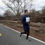 Mike Cramer made a practice run in preparation for competing in the Winter Classic 5K in Cambridge.