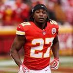FILE - NOVEMBER 30, 2018: The Kansas City Chiefs have released Kareem Hunt after a video surfaced of him allegedly showing him brutalizing a woman. KANSAS CITY, MO - DECEMBER 24: Running back Kareem Hunt #27 of the Kansas City Chiefs runs to the sidelines just before kickoff in the game against the Miami Dolphins at Arrowhead Stadium on December 24, 2017 in Kansas City, Missouri. ( Photo by Jason Hanna/Getty Images )