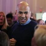 Senator Cory Booker, Democrat of New Jersey, greeted supporters Saturday during a New Hampshire Democratic Party event in Manchester, N.H.
