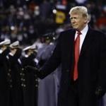 President Trump at the Army-Navy game on Saturday in Philadelphia. He faces increasing legal and political jeopardy. 