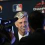 Boston, MA 12-3-18: Red Sox president of baseball operations Dave Dombrowski is pictured being interviewed during the red carpet arrivals for the premiere of 