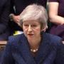 Britain's Prime Minister Theresa May attended the weekly Prime Minister's Questions in the House of Commons in London on Wednesday.