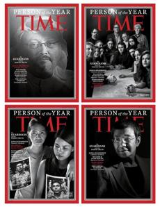 This image obtained December 11, 2018 courtesy of Time magazine shows the covers for Time magazine 