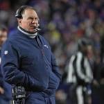 Orchard Park, NY 10/29/18 New England Patriots Bill Belichick on the sidelines without his hoodie against the Buffalo Bills during third quarter action at New Era Field. (photo by Matthew J. Lee/Globe staff) topic: reporter: 