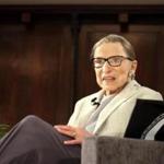 Ruth Bader Ginsburg on stage at the Museum of the City of New York on Saturday.