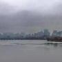 BOSTON, MA - 11/19/2018: Fog and rain cover the city skyline in a blanket from the view of the Charles River, BU Bridge, Boston. Obstructed are downtown , 200 Clarendon ( John Hancock Tower ), Prudendtial and one Dalton on right.(David L Ryan/Globe Staff ) SECTION: METRO TOPIC stand alone photo