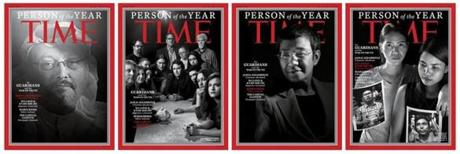 This image obtained December 11, 2018 courtesy of Time magazine shows the covers for Time magazine 