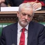 A video grab from footage broadcast by the UK Parliament's Parliamentary Recording Unit (PRU) shows Britain's opposition Labour party leader Jeremy Corbyn. 