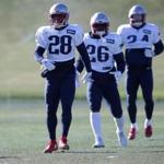12/19/2018 Foxboro Ma- New England Patriots player #28 James White at Practice.. Jonathan Wiggs /Globe Staff Reporter:Topic: 