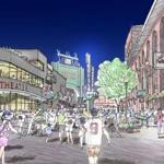 Rendering of a proposed music theater the Red Sox owners and Live Nation would build alongside Fenway Park.