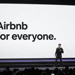 Airbnb CEO Brian Chesky speaks during an event in San Francisco earlier this year.  