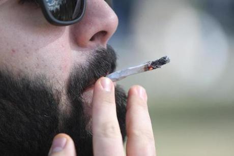 Boston MA 4/20/18 Marijuana enthusiast smokes a marijuana cigarette to celebrate 4/20, a secret code about smoking marijuana in the Boston Common (photo by Matthew J. Lee/Globe staff) topic: 22quickbitepic reporter:
