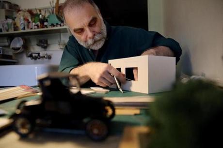 Mr. Smith worked in his home studio in Winchester. For more than two decades, Mr. Smith painstakingly created a 1/24-scale community he called Elgin Park ? an imaginary place that partly harkened to the Pennsylvania mill towns he grew up near.
